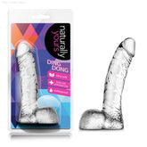 Naturally Yours By Blush® | Ding Dong Realistic Clear 5.5-Inch Long Dildo With Balls